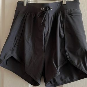 Women’s UPF 50 Swim Shorts High Waisted Dark Gray XL NEW